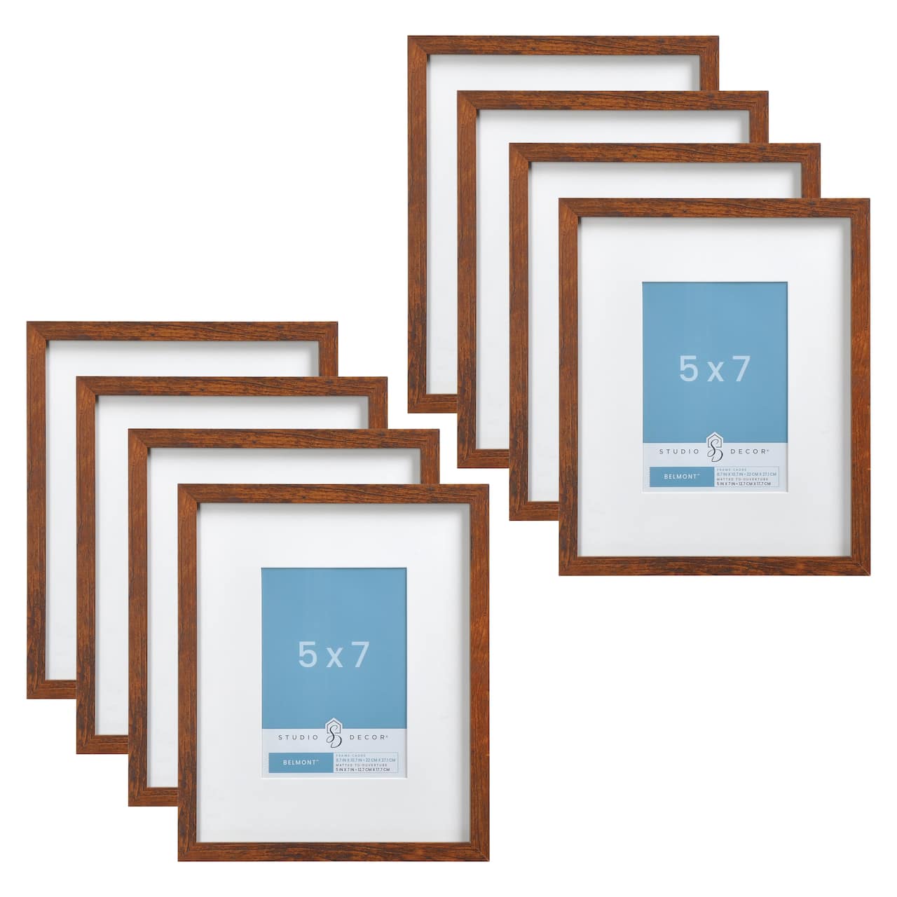 8 Pack: Narrow Belmont Frame with Mat by Studio Décor®